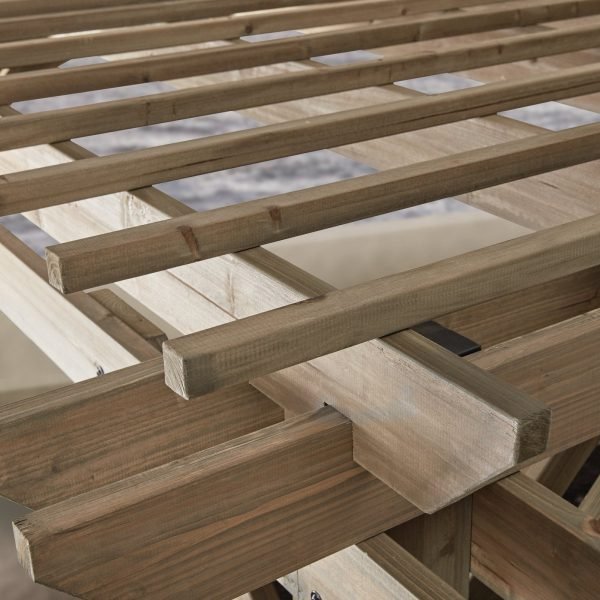 14×10 Somerville Pergola – Barnwood Stain thumbnail 7