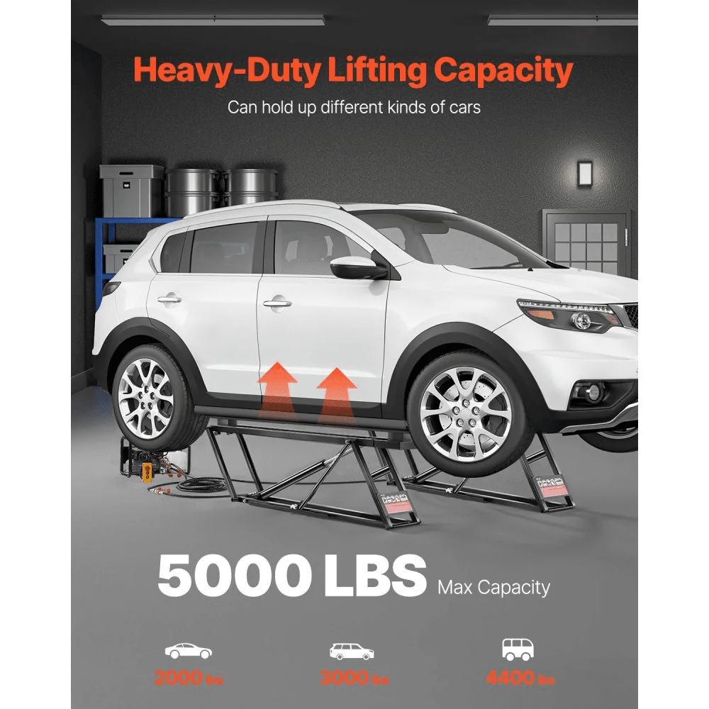 5,000 LB Adjustable Car Lift with Remote Control – Perfect for Home Garages thumbnail 2