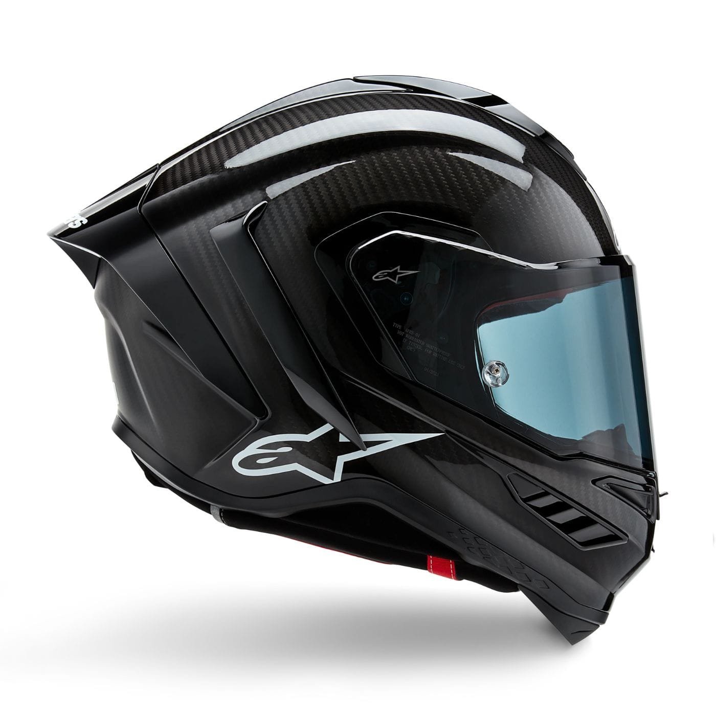 Alpinestars Supertech R10 Element ECE 06 / FIM Full Face Helmet Gloss Black / Carbon / Silver thumbnail 3