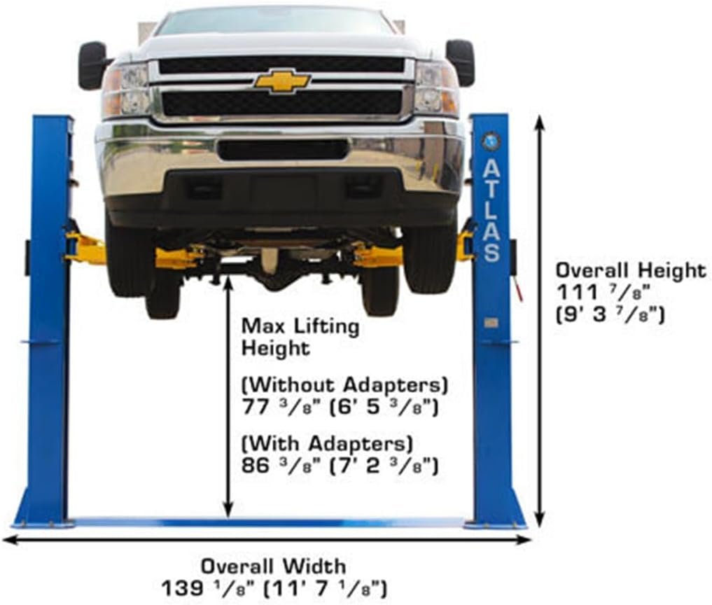 Atlas Automotive Equipment Atlas Equipment BP10000X Commercial Grade Baseplate 10 000 Lb. Capacity 2-Post Lift thumbnail 4