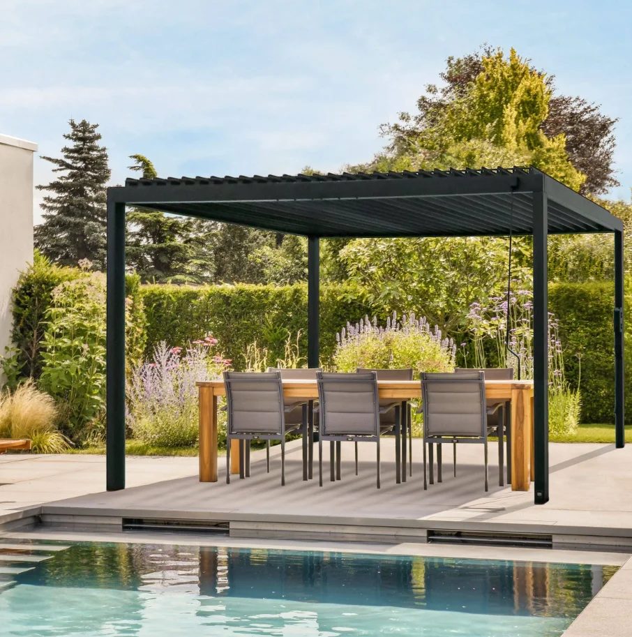 Backyard Discovery Sarasota 16’x10′ Galvanized Steel Louvered Pergola thumbnail 2