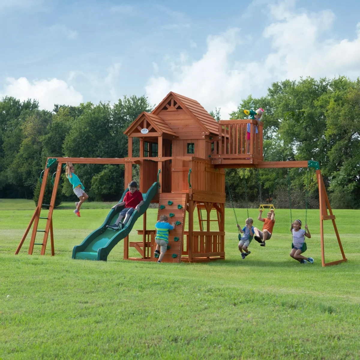 Backyard Discovery Skyfort II Swing Set thumbnail 2