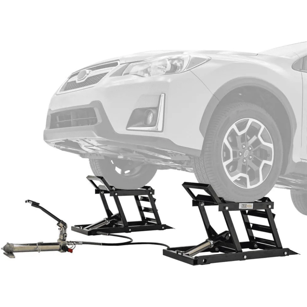 Black Widow Hydraulic Underbody Access Car Lift with Ramp – 3,000 LB. Capacity per Pair