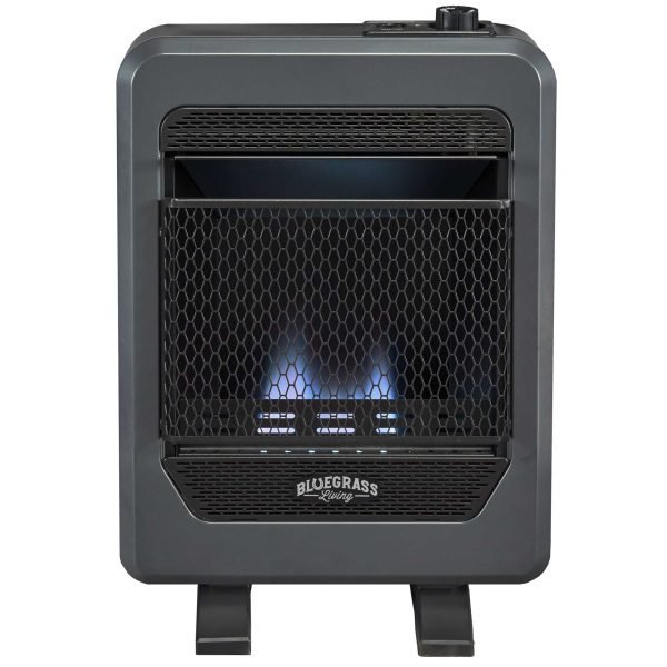 Bluegrass Living Natural Gas Vent Free Blue Flame Gas Space Heater With Base Feet – 10,000 BTU, T-Stat Control – Model# B10TNB-B thumbnail 2