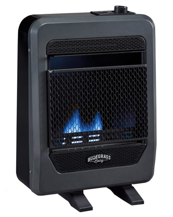 Bluegrass Living Natural Gas Vent Free Blue Flame Gas Space Heater With Base Feet – 10,000 BTU, T-Stat Control – Model# B10TNB-B thumbnail 3