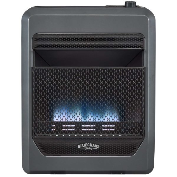 Bluegrass Living Natural Gas Vent Free Blue Flame Gas Space Heater With Blower and Base Feet – 20,000 BTU, T-Stat Control – Model# B20TNB-BB thumbnail 4
