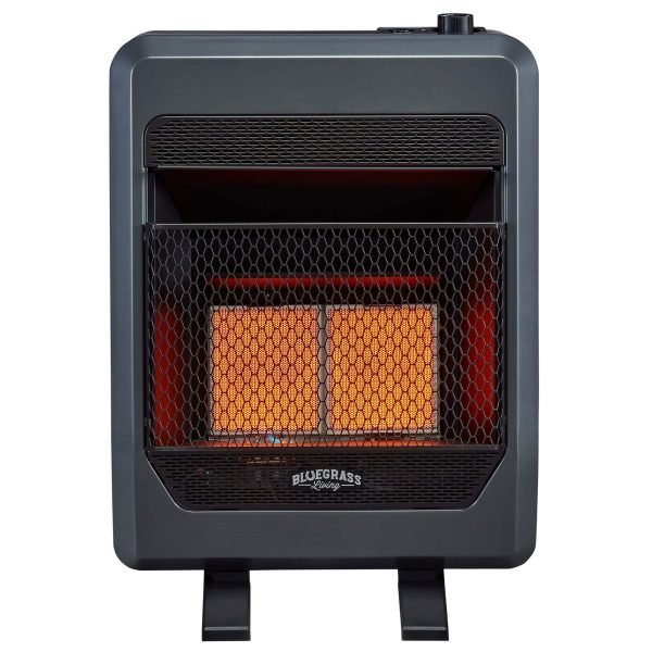 Bluegrass Living Natural Gas Vent Free Infrared Gas Space Heater With Blower and Base Feet – 20,000 BTU, T-Stat Control – Model# B20TNIR-BB thumbnail 2