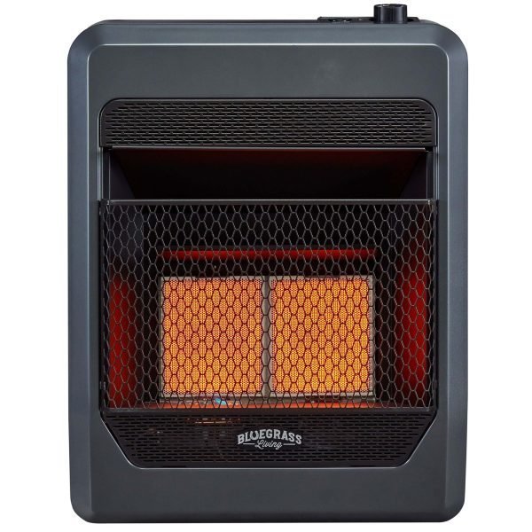Bluegrass Living Natural Gas Vent Free Infrared Gas Space Heater With Blower and Base Feet – 20,000 BTU, T-Stat Control – Model# B20TNIR-BB thumbnail 4