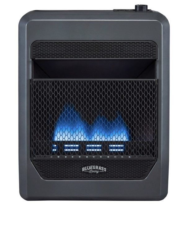 Bluegrass Living Propane Gas Vent Free Blue Flame Gas Space Heater With Blower and Base Feet – 20,000 BTU, T-Stat Control – Model# B20TPB-BB thumbnail 5