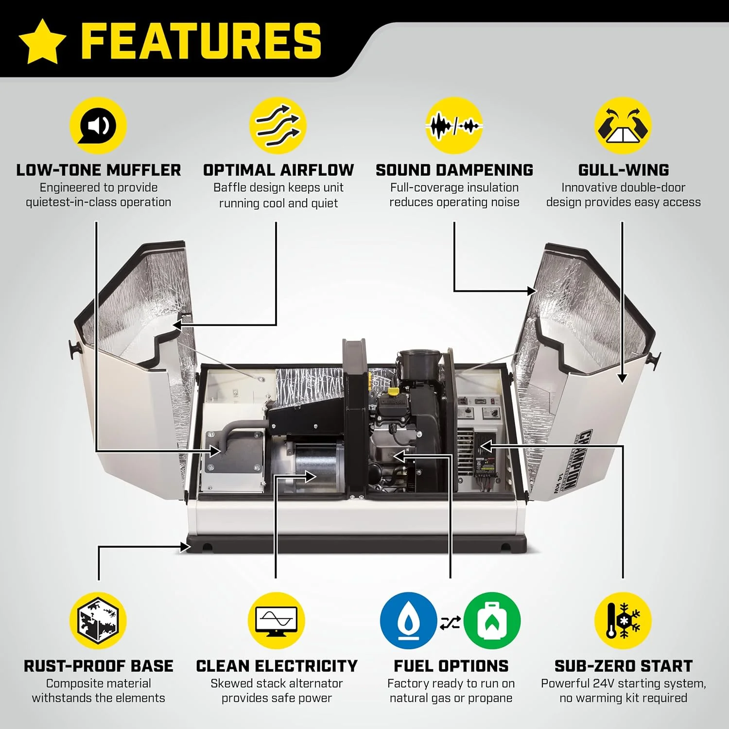 Champion Power Equipment 100813 9375/7500-Watt Portable Generator with Electric Start thumbnail 4