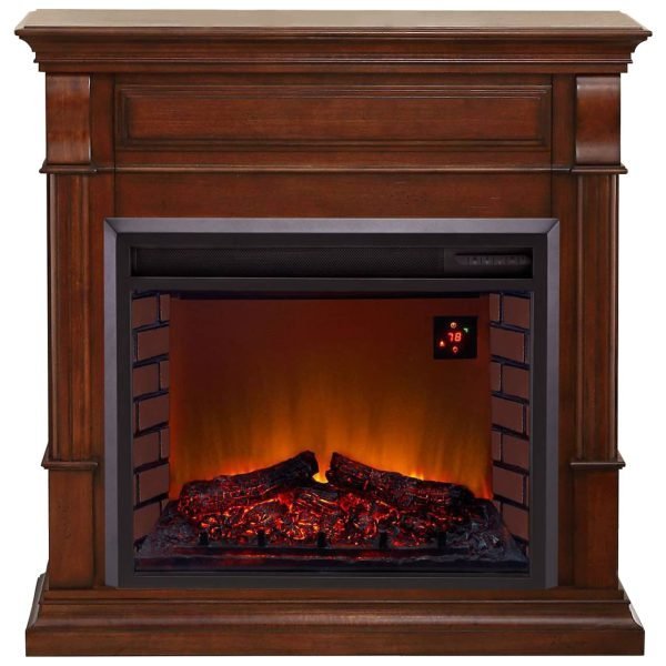 Duluth Forge Full Size Electric Fireplace – Remote Control, Apple Spice Finish – Model# EL1350-4-AS thumbnail 2