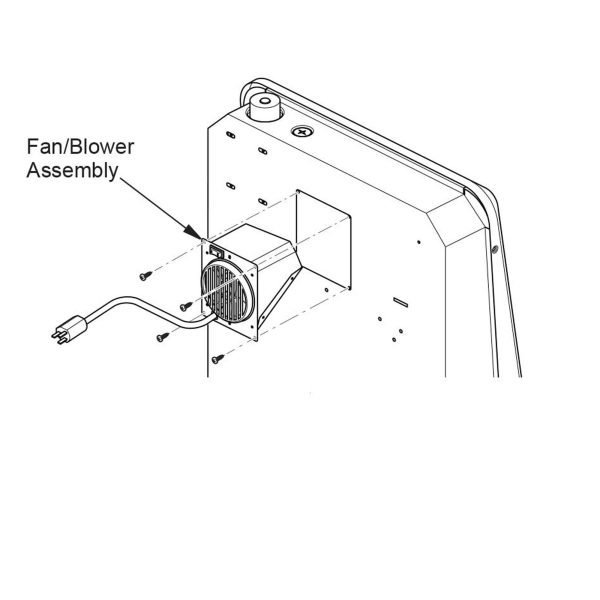 Fan Blower for MU Style Mini Hearth Gas Space Heaters – Black Finish – Model# 20UB100B-01 thumbnail 2