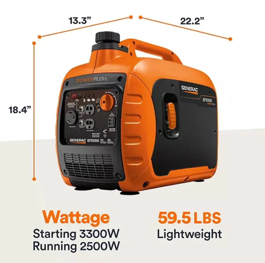 Generac 7153 GP3300i 3300-Watt Super Quiet Portable Inverter Generator thumbnail 3