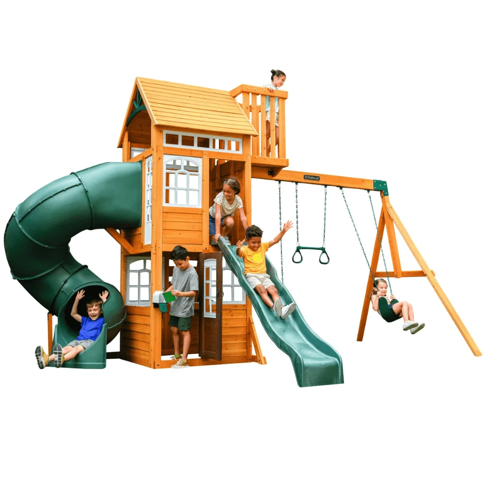KidKraft Ridgemoor Perch Swing Set – Endless Outdoor Fun for Kids