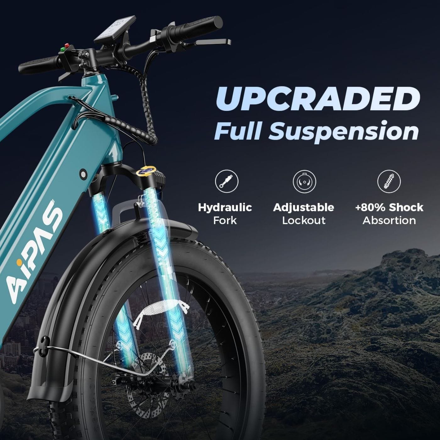 LEONX Aipas M2 Electric Mountain Bike – 1500W, 30MPH, 26″ Fat Tires thumbnail 4