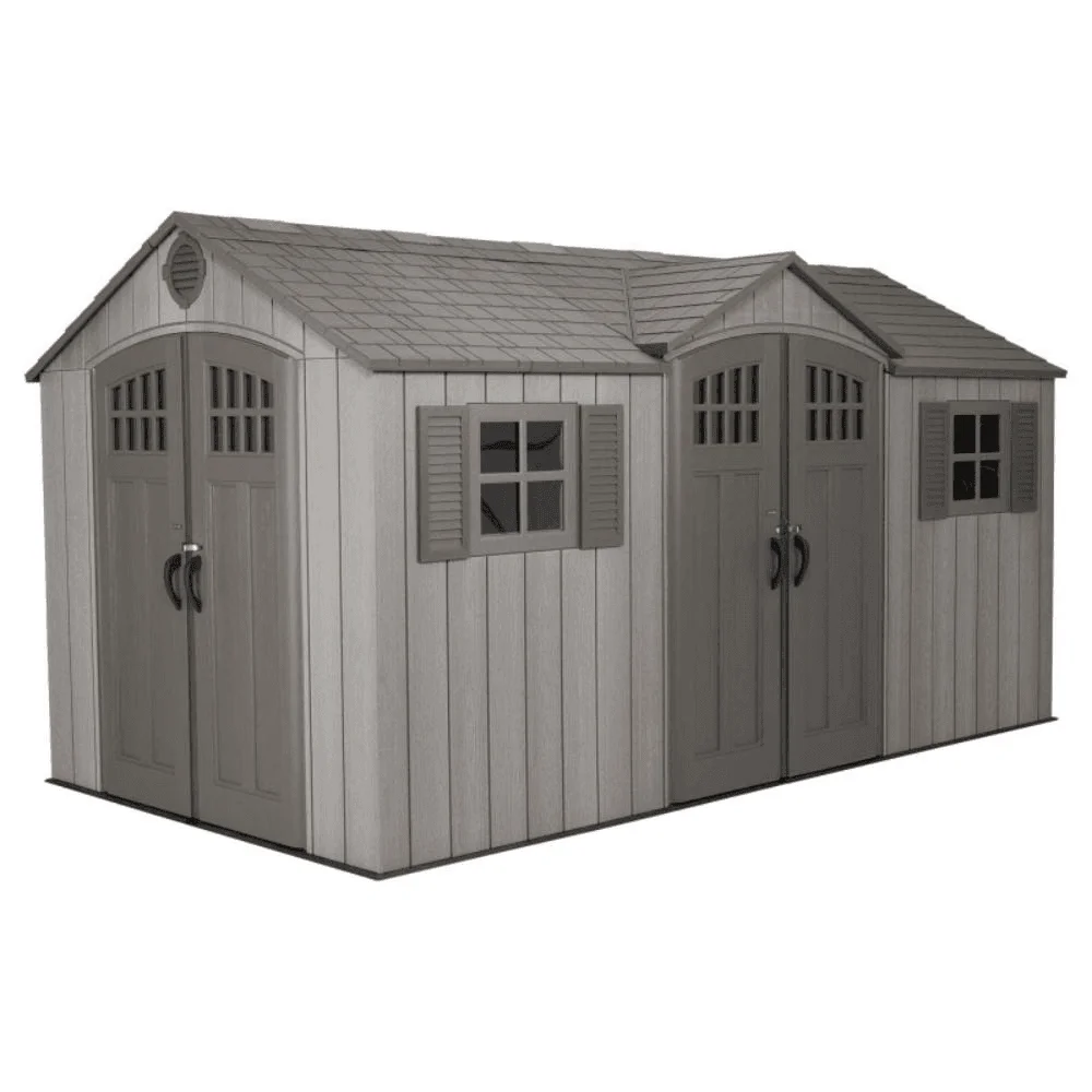 Lifetime 15′ x 8′ Rough Cut Backyard Storage Shed With Floor (60318)