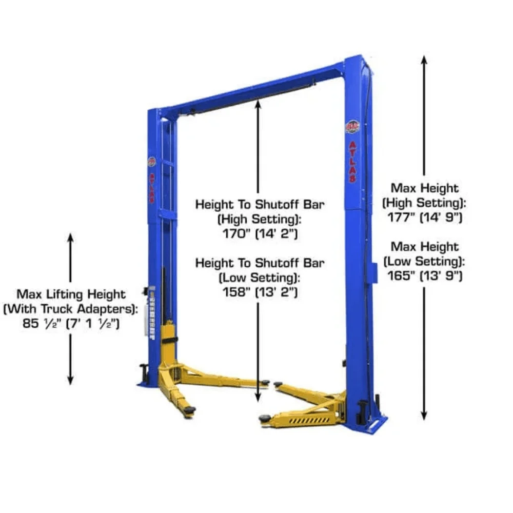 Platinum 12000 LB Certified 2-Post Lift – Atlas PVL-12 thumbnail 5