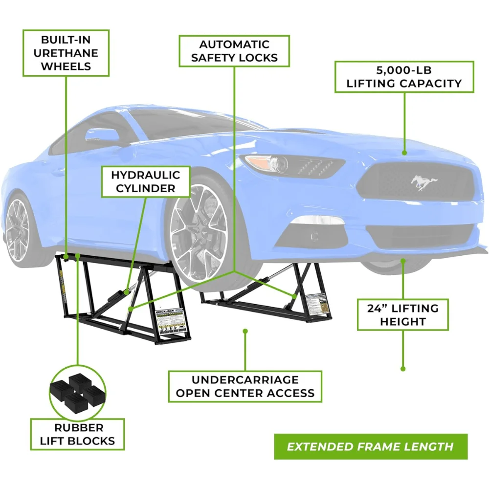 QuickJack 5000TLX – Extended-Length Portable Lift (5,000 lbs Capacity) thumbnail 2