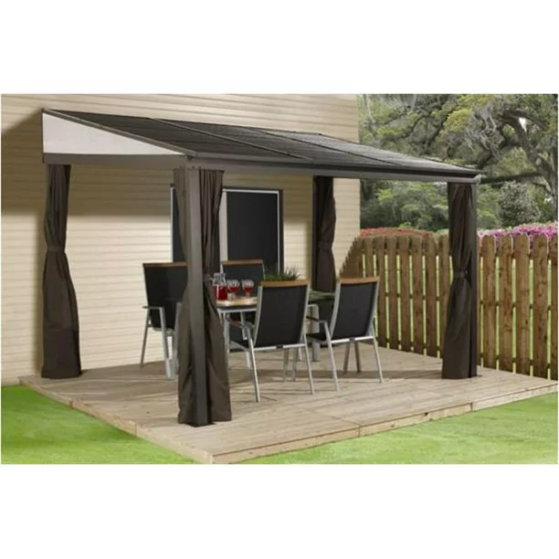 Sojag 10 x 12 ft. Portland No.53 Wall Gazebo Steel Roof thumbnail 2