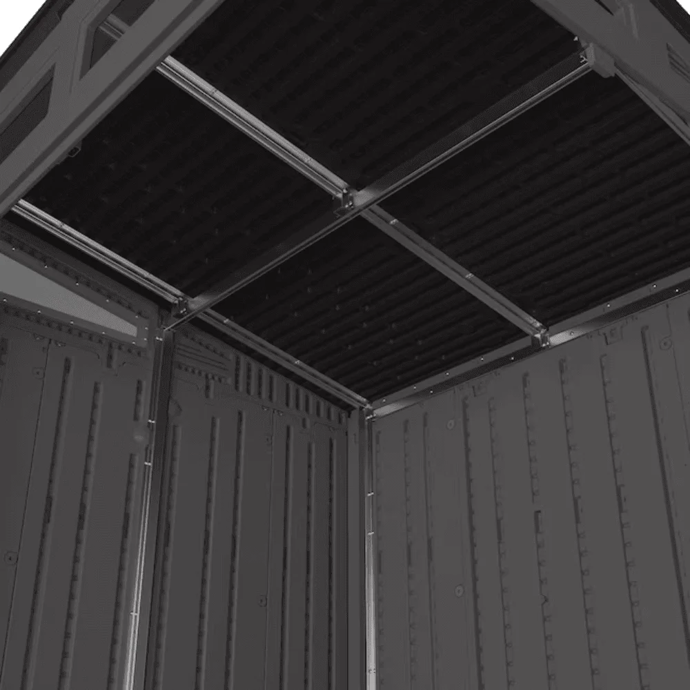 Suncast 6-Feet x 4-Feet Modernist Lean-to Resin Storage Shed (Floor Included) in Gray | BMS6583T thumbnail 4