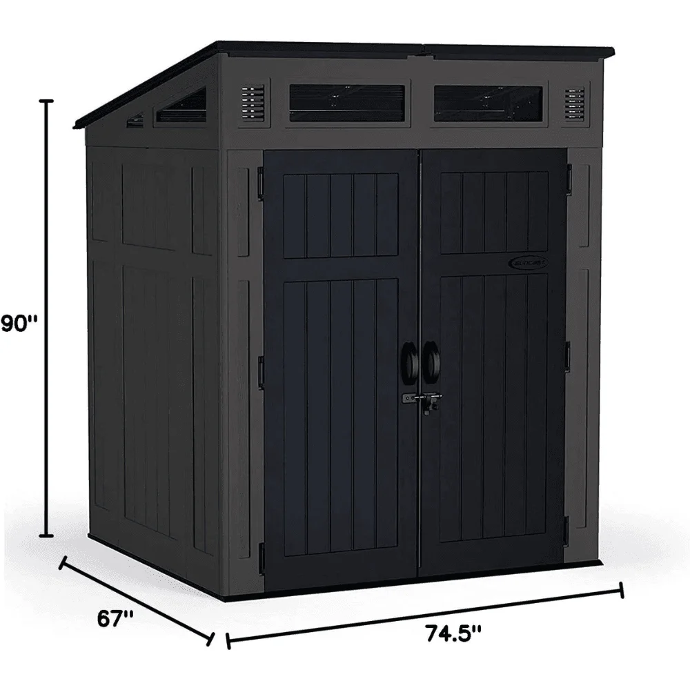 Suncast 6-ft x 5-ft Resin Shed Lean-to Resin Storage Shed (Floor Included) thumbnail 6