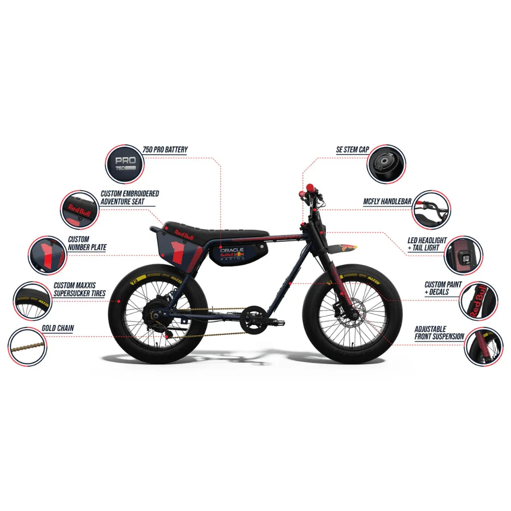 Super73 Oracle Red Bull Racing Z Adventure Series Electric Bike thumbnail 3