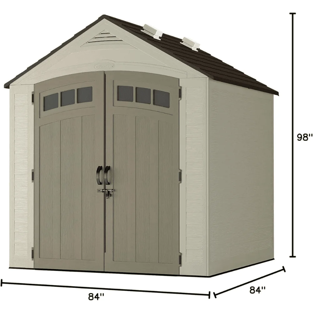 Vista 7 ft. W x 7 ft. D Plastic Shed thumbnail 5