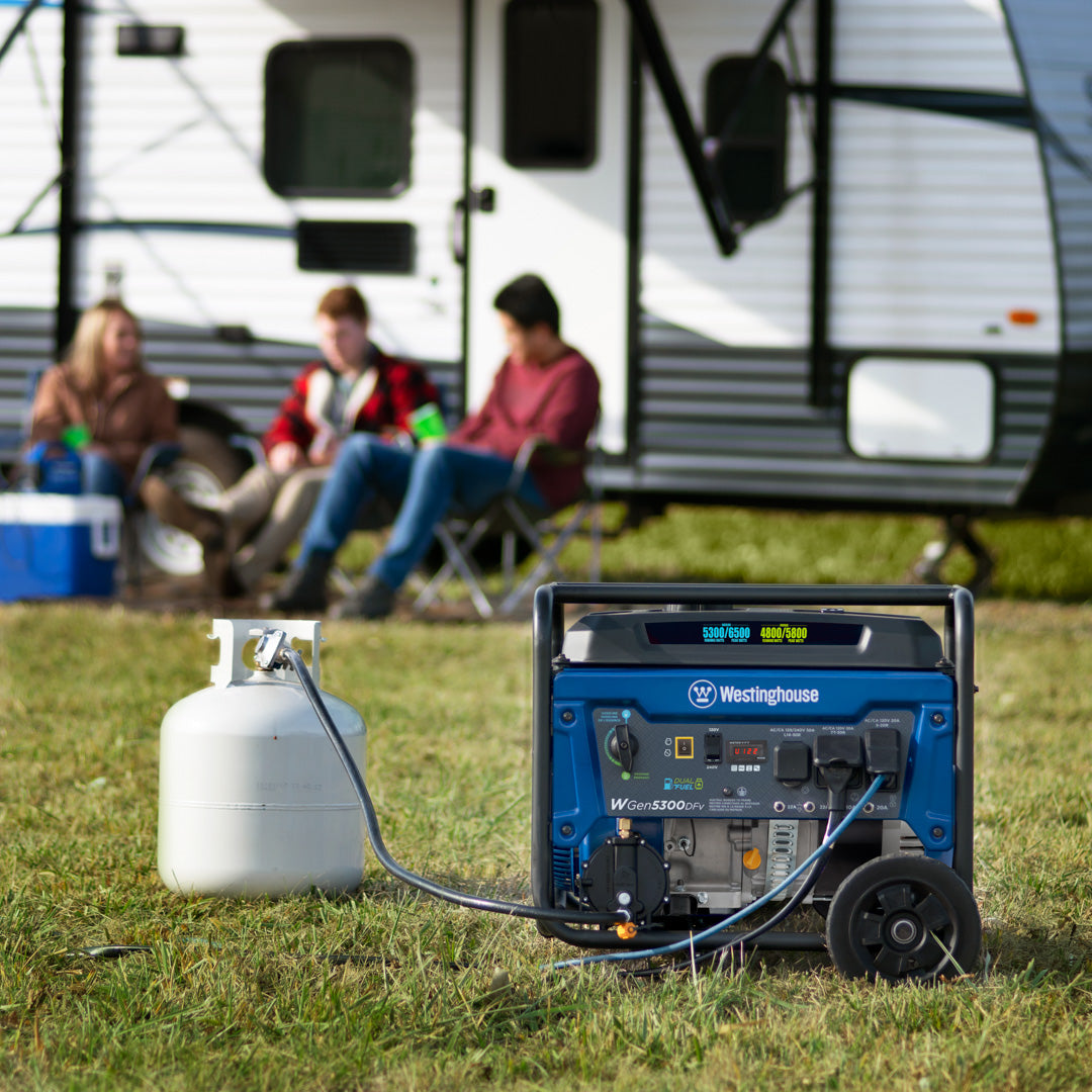 Westinghouse WGen5300DFv Dual Fuel Portable Generator with RV Ready 30A Outlet thumbnail 3