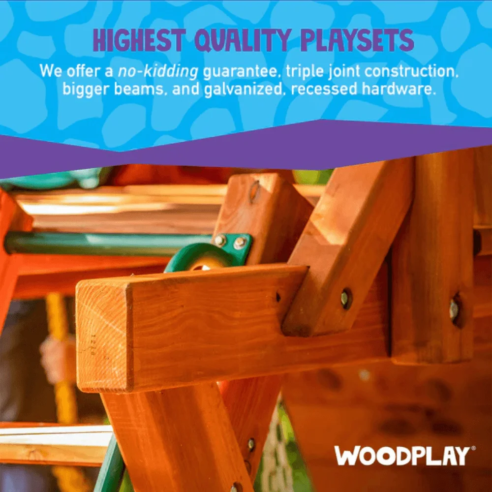 Woodplay Tiger Tower Combo A – Premium Wooden Swing Set for Endless Backyard Fun thumbnail 5