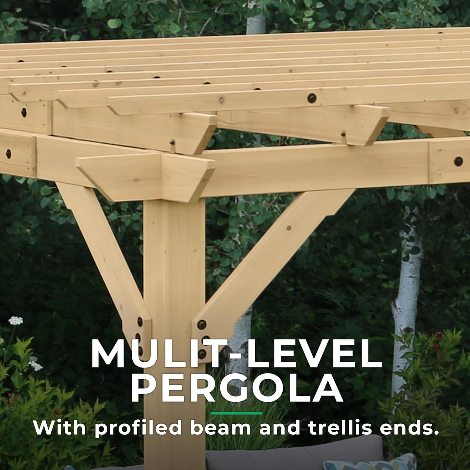 Yardistry 10 x 22 Meridian Pergola thumbnail 5